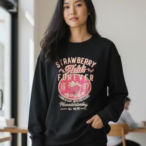 NWT Medium "Strawberry Fields Forever" Lightweight Sweatshirt